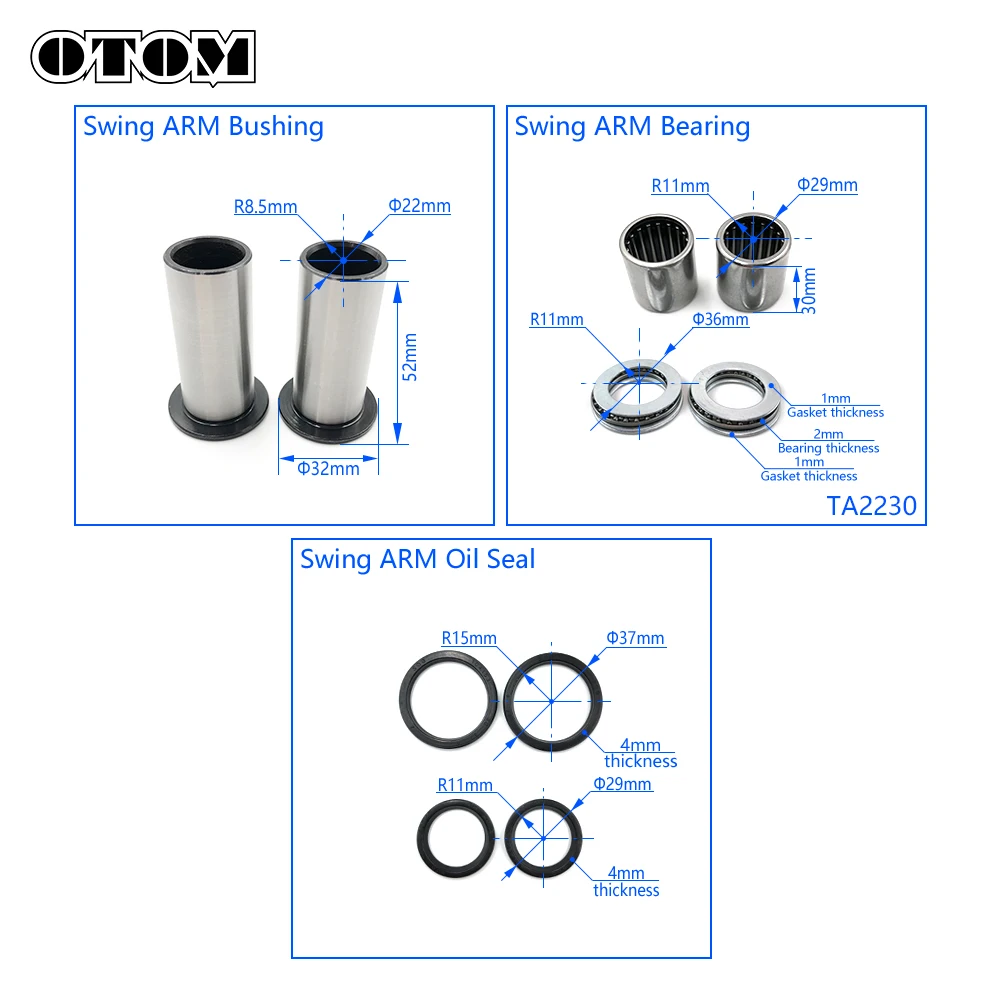 OTOM 2021 Swing ARM Triangle Lever Linkage ARM Bearing Oil Seal Bushing For DRZ400 DRZ400S DRZ400E DRZ400SM RM125 RM250 Pit Bike
