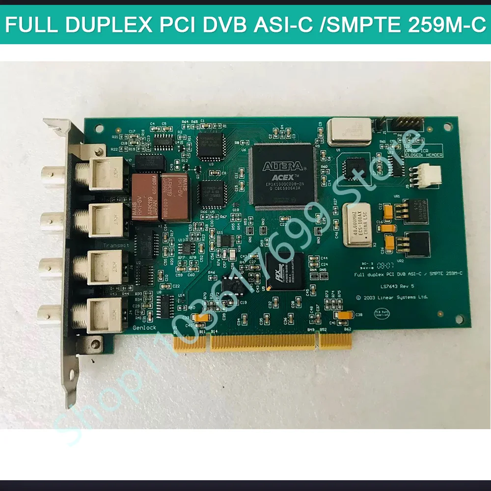 For DVEO Codestream Output Card LS7643 Rev 5 FULL DUPLEX PCI DVB ASI-C /SMPTE 259M-C