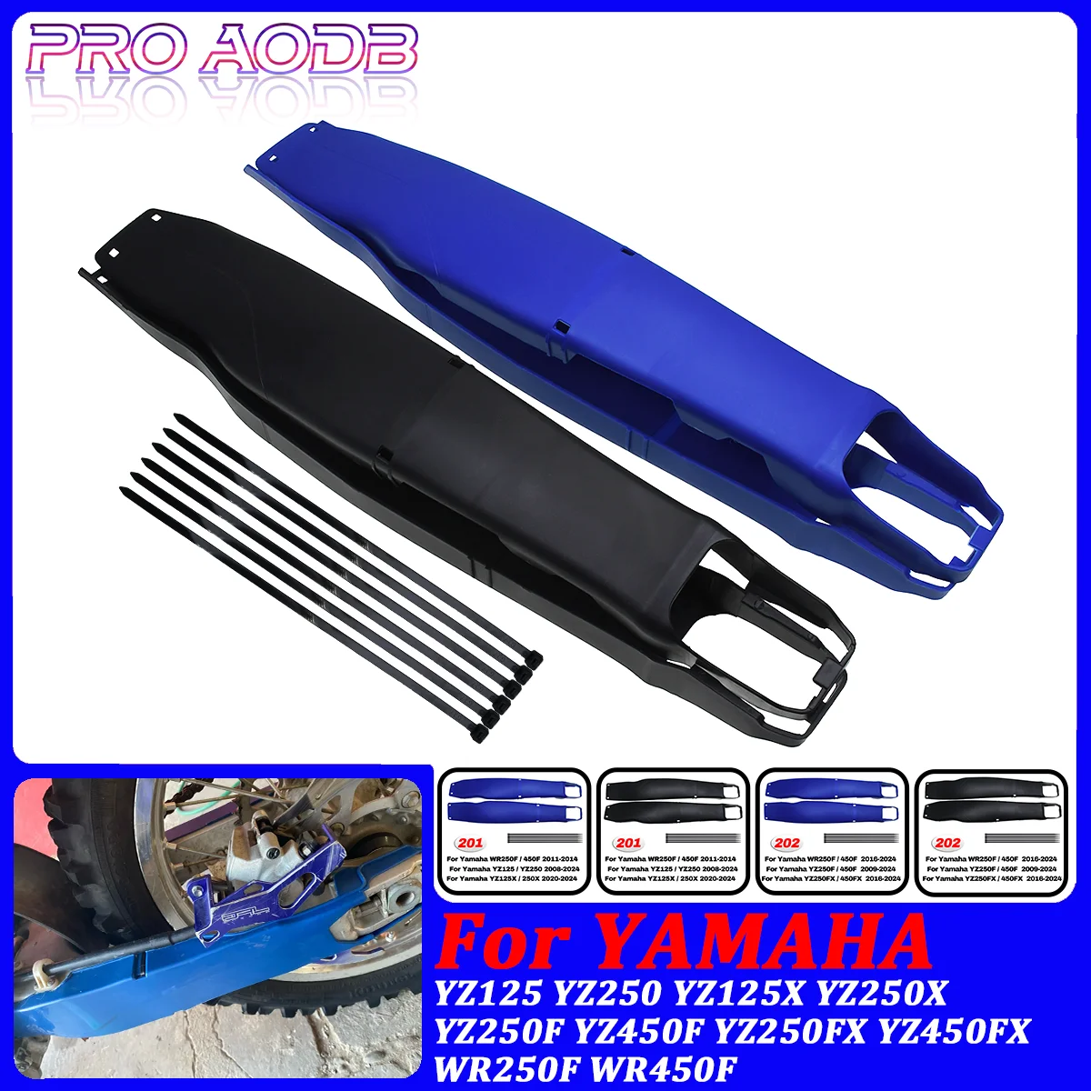2024 Motorcycle Swingarm Swing Arm Protector For YAMAHA YZ125 YZ125X YZ250 YZ250F YZ250X YZ250FX YZ450F 450FX WR250F WR450F