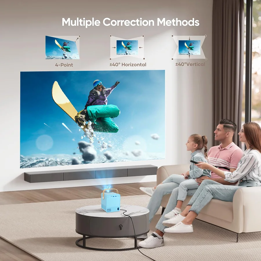2025 New 4K Ultra HD Projector, Built in Android System, 5G WiFi Connection to Phone Screen Projection, Compact and Portable, Su