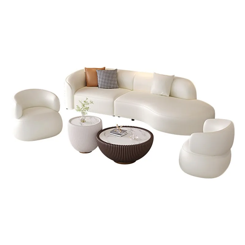 

Sofa small apartment living room multi-person sofa is simple and convenient to clean, not easy to get dirty