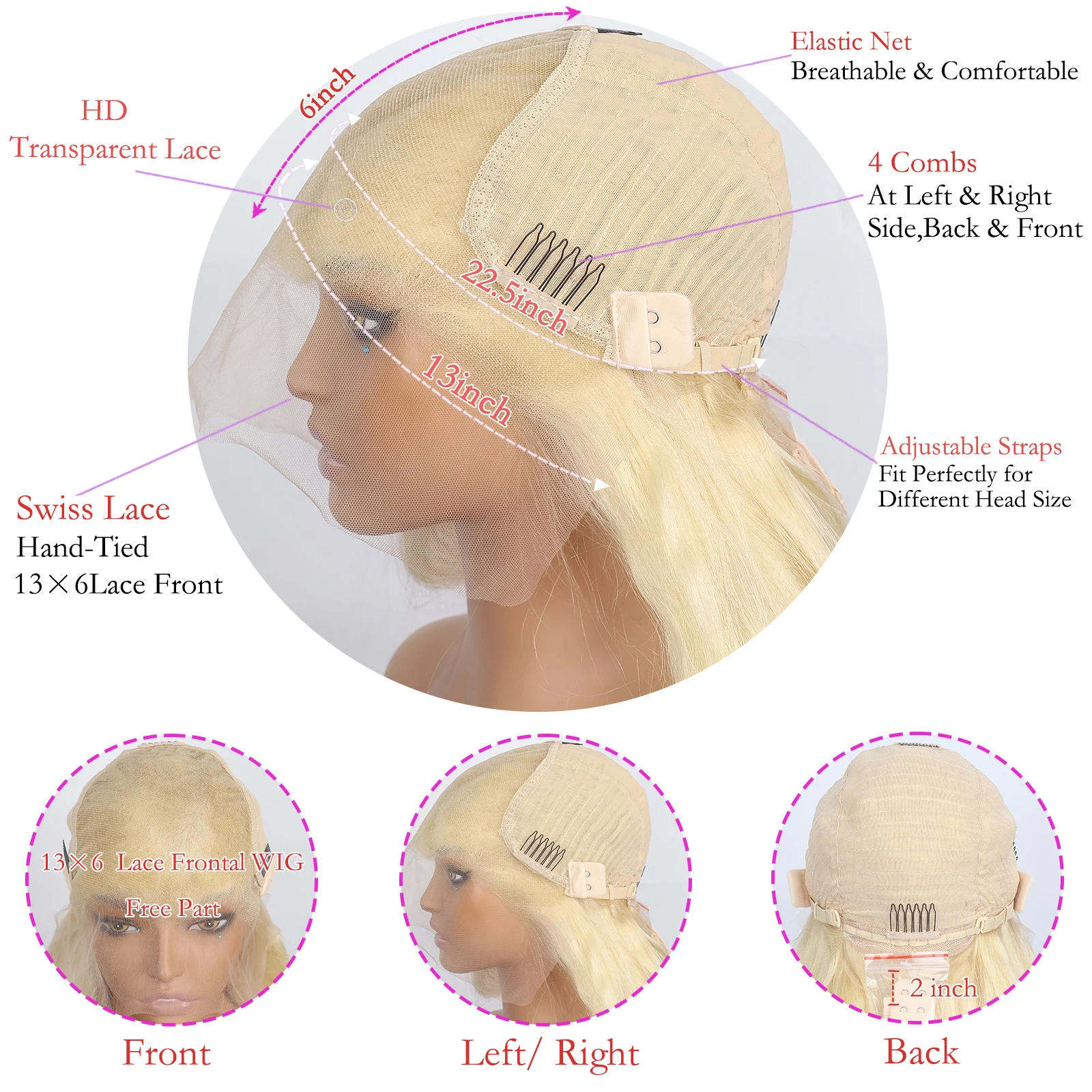 613 باروكة من شعر طبيعي مستقيم 13x6 Hd شعر مستعار أمامي من الدانتيل قبل قطعها 200% الكثافة 613 شقراء الدانتيل الجبهة خصلات الشعر المستعار الإنسان للنساء