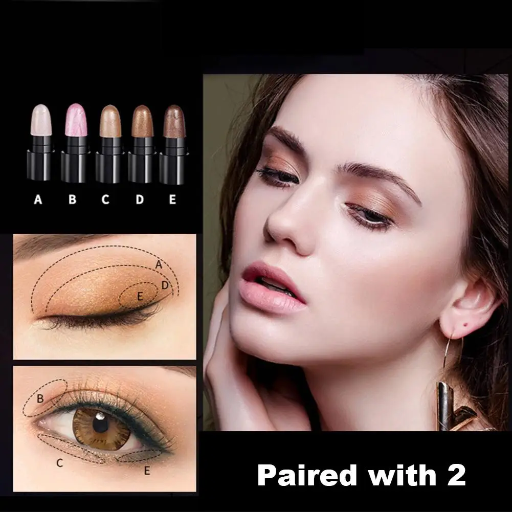 تمييز بريق عينيه قلم رصاص طويلة الأمد بريق التجميل لامع عيون عصا الظل ماكياج أداة النساء القلم 12 قطعة/Se Z3W8