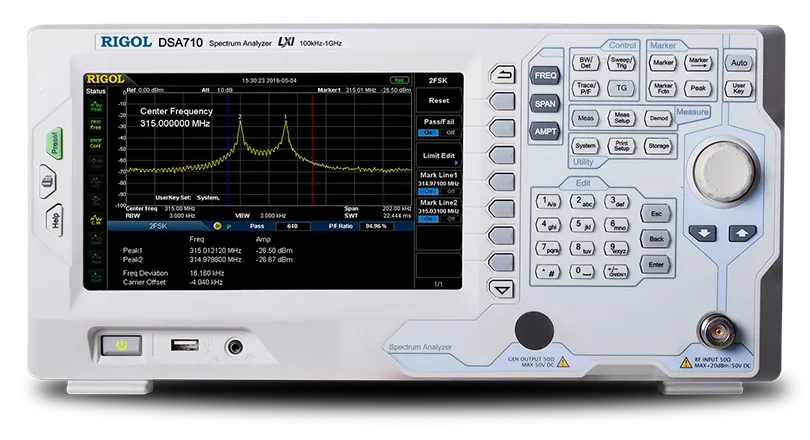 RIGOL DSA710 1GHz Spectrum Analyzer DSA705  500KHz Spectrum Analyzer