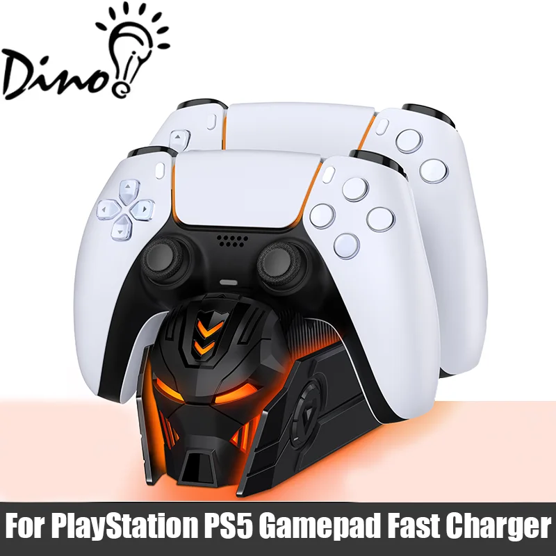 

DinoFire FC502 Dual Fast Charger for PS5 Wireless Controller Stand for Sony PlayStation 5 Gamepad DualSense controller charger