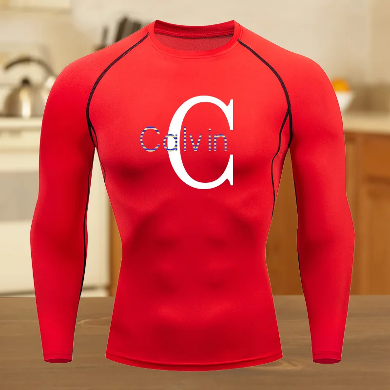 الرجال قميص مضغوط الرياضة التجفيف السريع اللياقة البدنية تي شيرت ضيق العرق ماصة الركض الدراجات في الهواء الطلق 8 ألوان قصيرة الأكمام #4