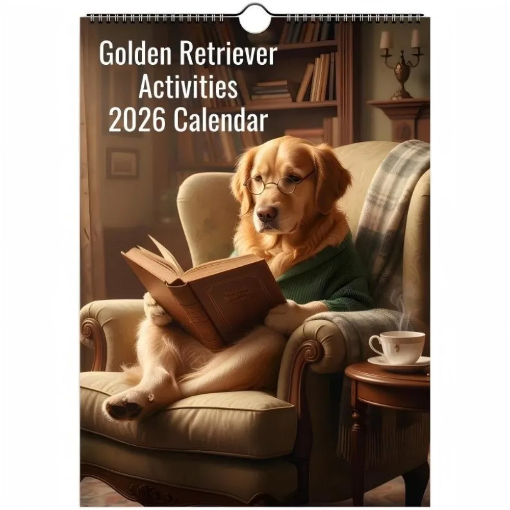 

Creative Pug Calendar 2026 Beagle German Shepherd Wall Calendar Golden Retriever Family Planner Funny Dog Calendar Home Decor