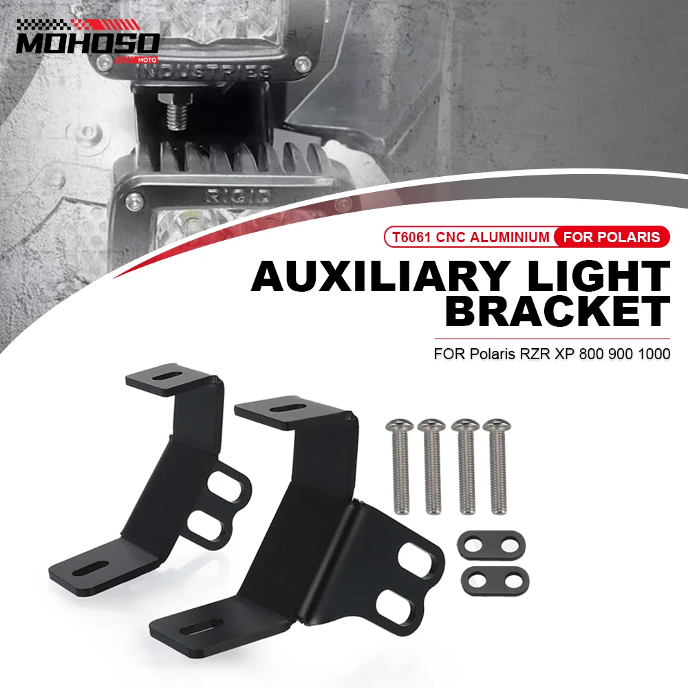 

For Polaris RZR 800 900 1000 XP1000 2014-2024 2023 Motorcycle Side Cage A-Pillar DUAL Fog Light Pod Mount Bracket Accessories