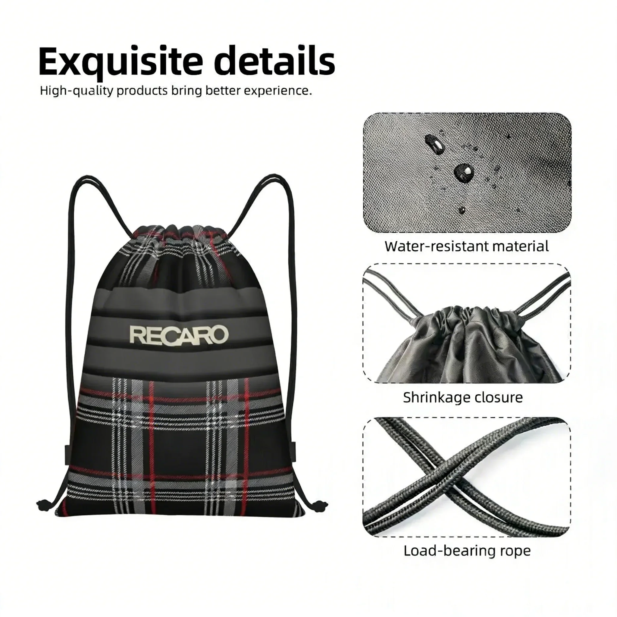 Personalized Recaros Drawstring Bag for Women and Men Portable Sports Backpack Workout Backpacks