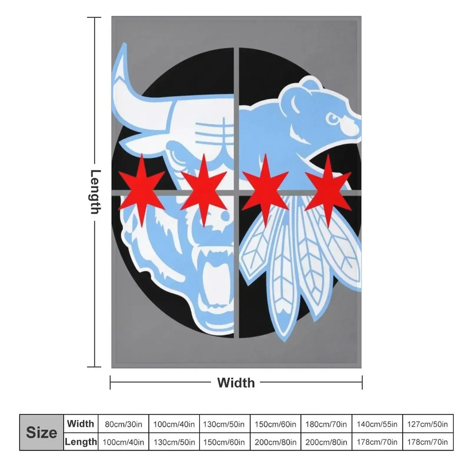 Chicago Northside Stars & Sports Throw Blanket funny gift cosplay anime Luxury Decorative Sofas Blankets