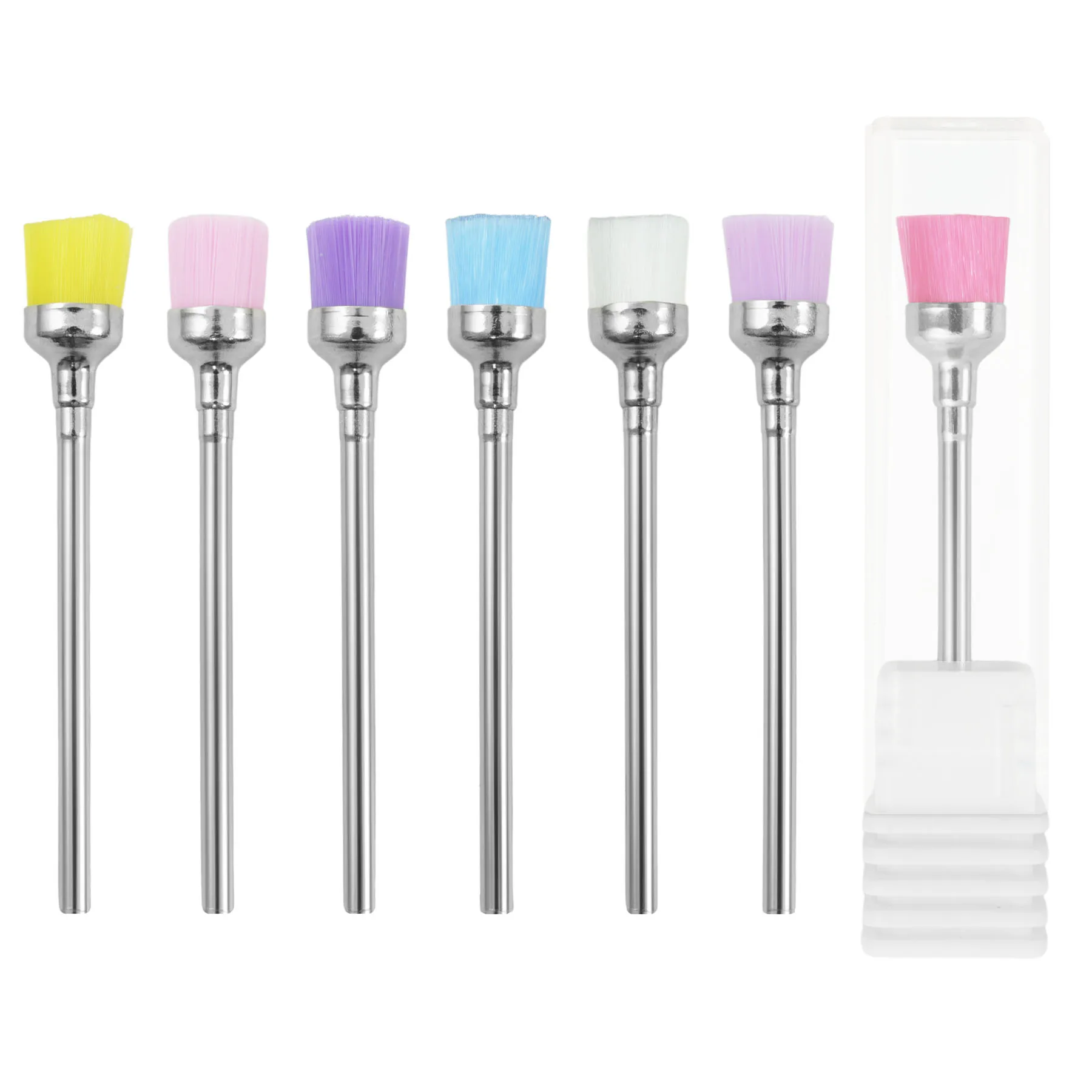 7 Pcs Nail Drill Cleaning Brush Set, Nail Dust Removal Cleaning Tool, Electric Nail File Milling Cutter Manicure Tool