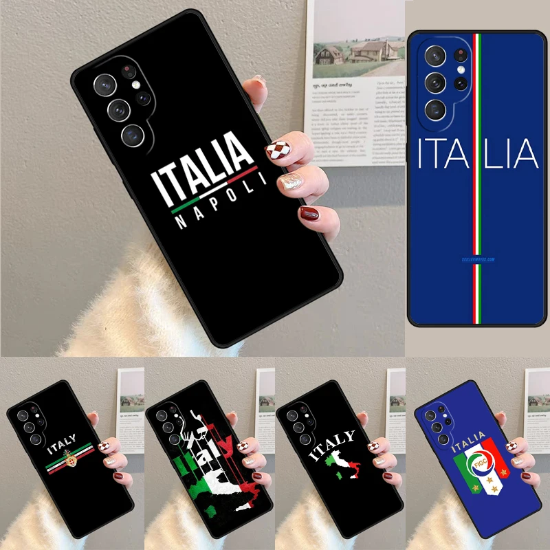 Cover For Samsung Galaxy S24 Ultra S21 S22 S8 S9 S10E Note 10 20 Plus FE S23 Italy Italia National Flag Phone case Coque