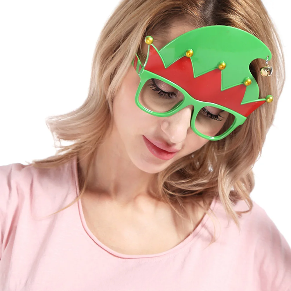

Christmas Elf Glasses Lightweight Funny Design Soft Texture for Face Touch Party Photo Prop Eyeglasses for Masquerade Birthday