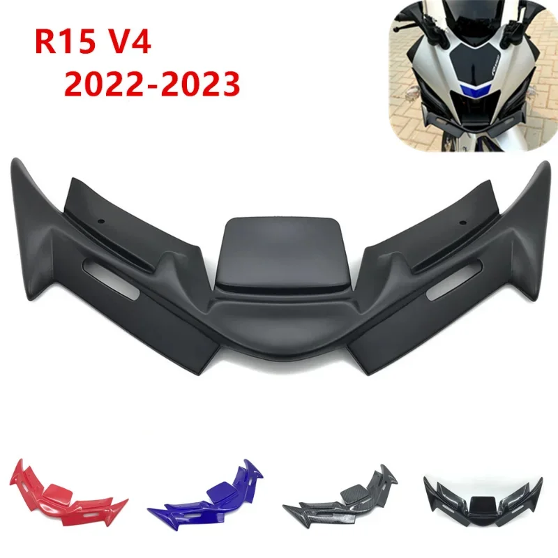 Guardabarros de rueda delantera de motocicleta R15 V4, cubierta de extensión de ala cónica de pico para YAMAHA R15 V4 YZF-R15 2022 2023 2024