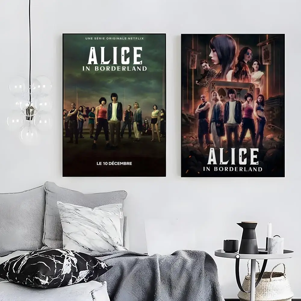 TV Alice In Borderland Movie Sticky Poster Wall art print art suitable for living room bedroom bar parlor home decoration gift