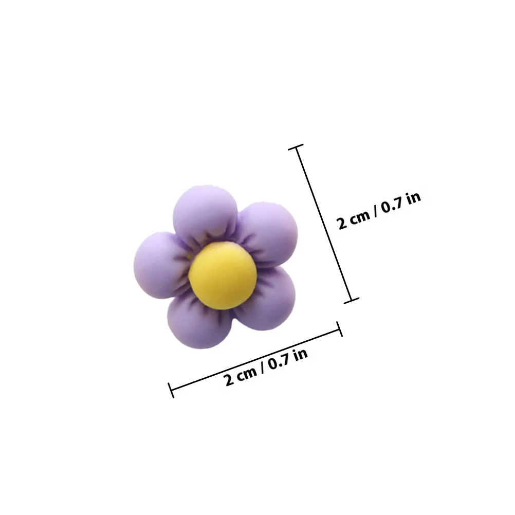 30Pcs Macaron Flower Shaped Push Pin Delicate Multi-Function Thumbtacks Compact Small Pushpins Home Office Use