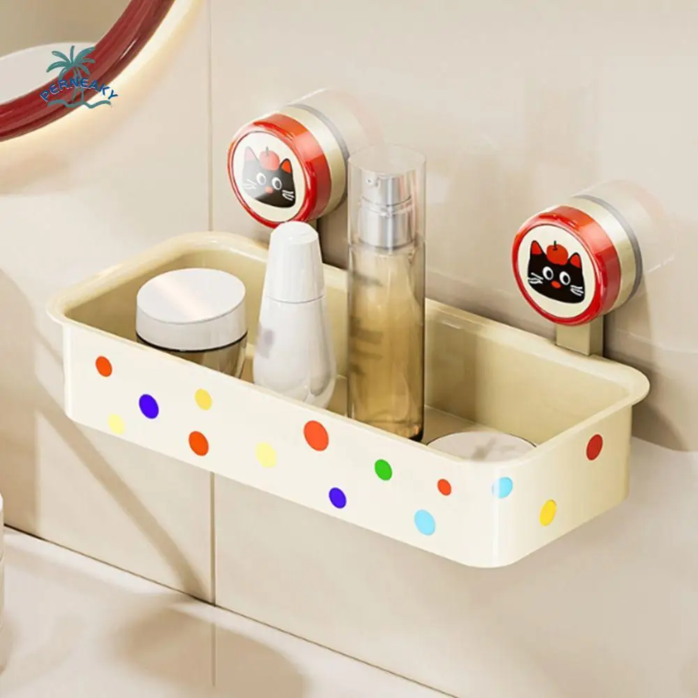 

Стеллаж для хранения шампуня на присоске, пластиковая настенная коробка для туалетной бумаги, большая вместительная водонепроницаемая корзина для хранения в ванной комнате