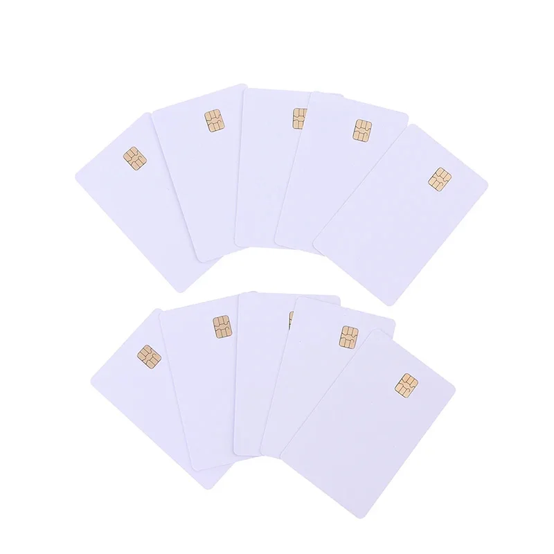 빈 PVC 4442 IC 카드, ISO7816-3 화이트 PVC 빈 접촉 카드, 4442 스마트 카드, 로트당 100 개