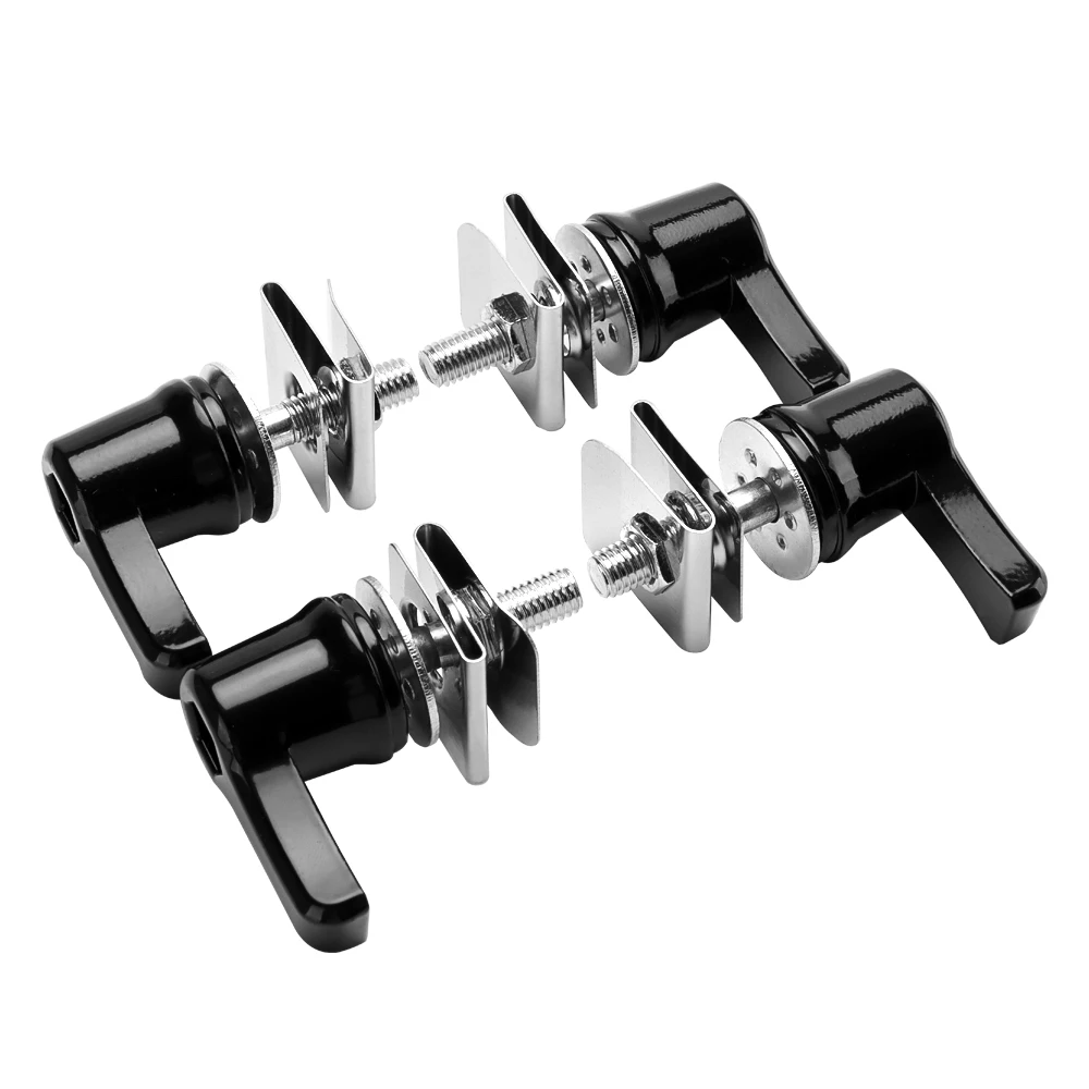 4PCS Motorcycle Parts Black Saddlebag Lever Lock Bolts Nuts Kit For Harley CVO Touring Dyna Road Glide Breakout Deluxe 1993-2023