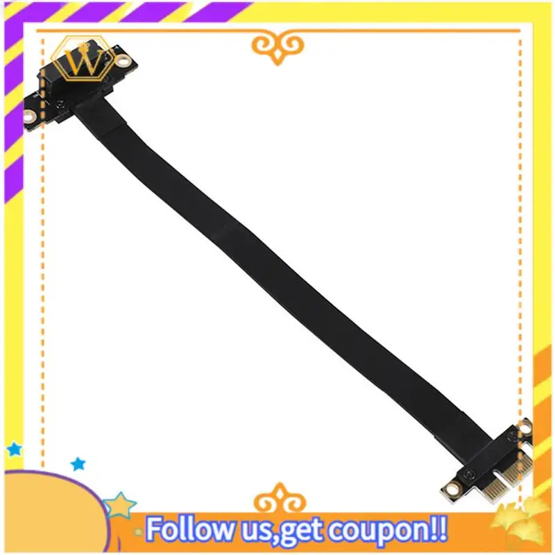 

A01K-8X 90 Degree Pci-E Pci Express 1X To 1X Slot Riser Card Converter Extender Ribbon Adapter Extension Cable Pci-E X1
