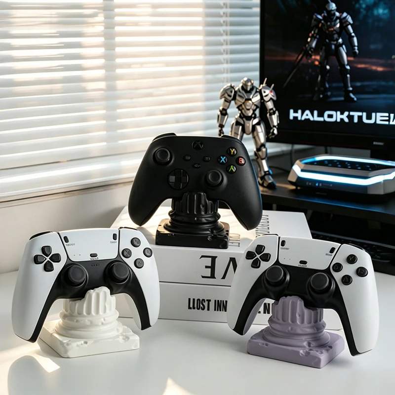 Modern Roman Column Resin Game Controller Stand Decorative Figurine for Gaming Room Desk Organizer and Home Decor Accent view 5