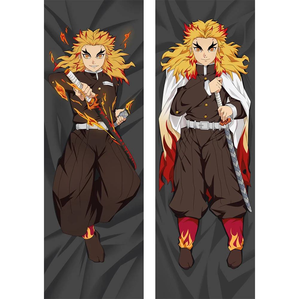 

Demon Slayer: Kimetsu no Yaiba the Movie: Mugen Train Dakimakura Rengoku Kyoujurou Pillow Case Hugging Anime Body Pillow Cover