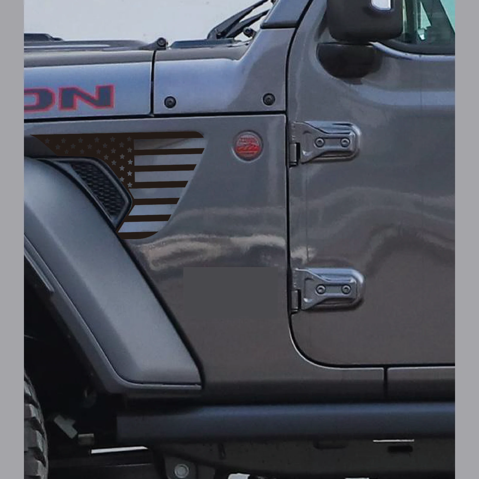 2 Stück Fender Side Vent Aufkleber Verwendung für Jeep Wrangler JL Gladiator 2018 2021 USA Flagge Grafik Vinyl Aufkleber Dekor Autozubehör