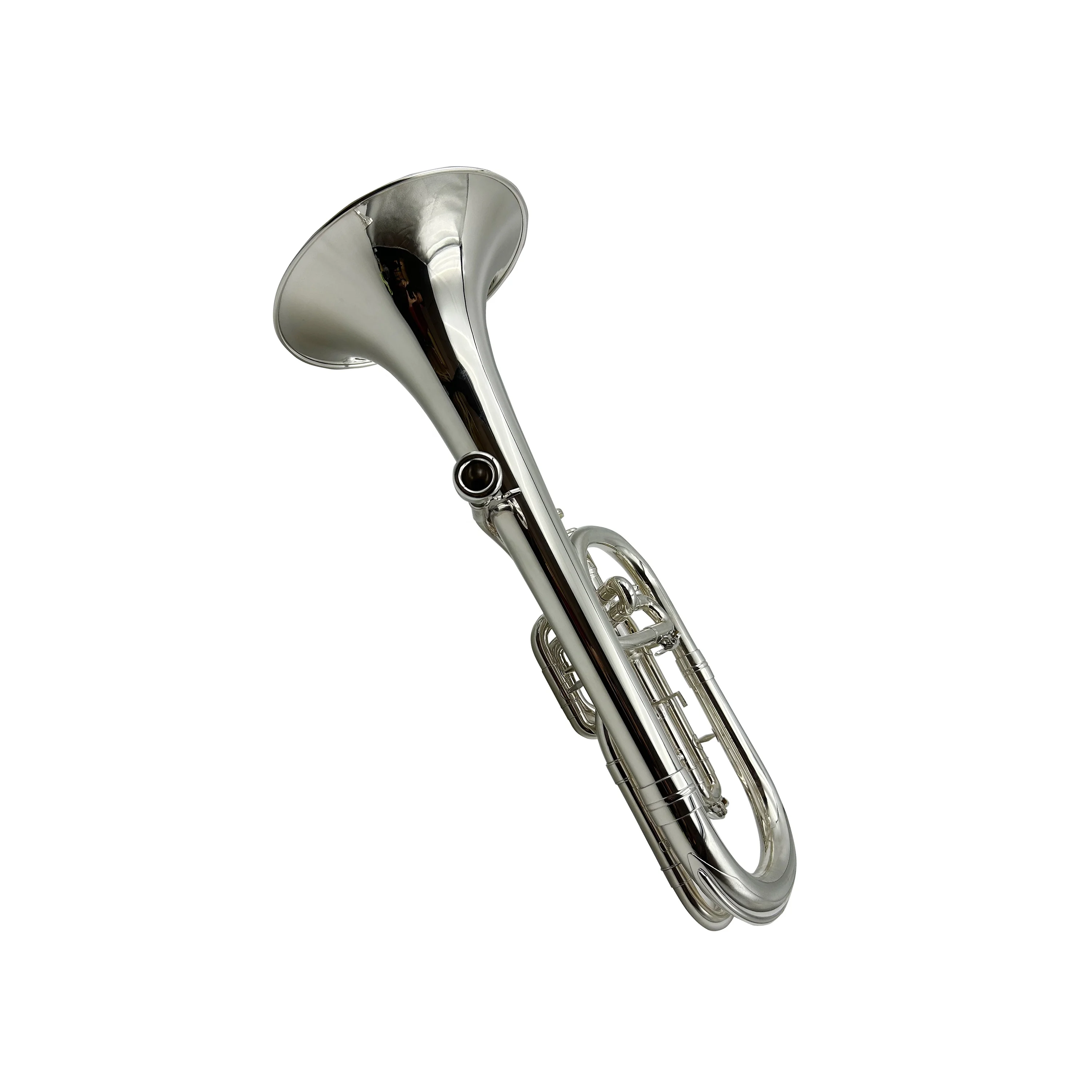 Brass Alto Horn JYAH731 Silver Plated Three Upright Pistons With EB Tone Customized