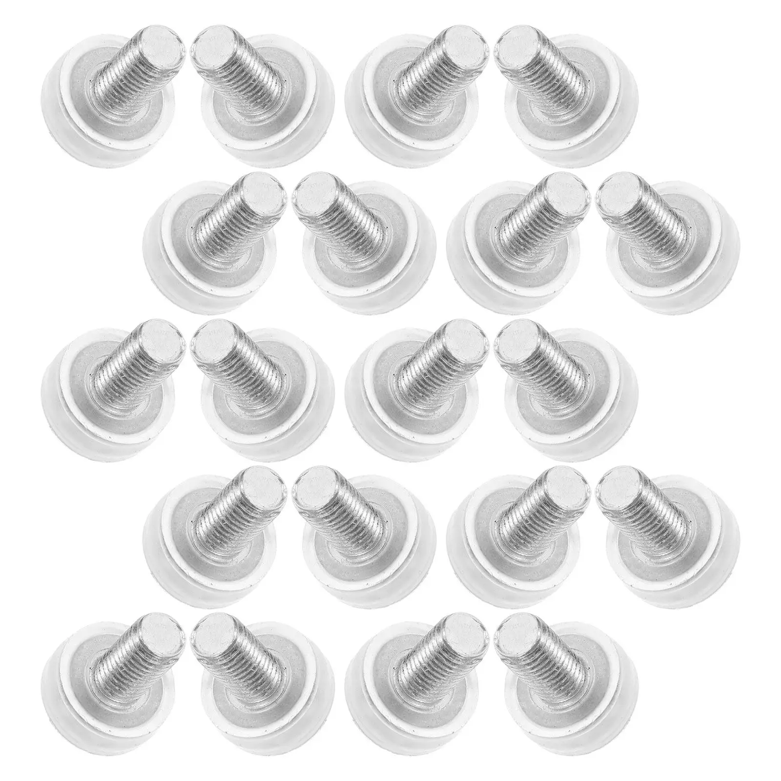 40Pcs Transparent Furniture Leveling Feet M8 Threaded Adjustable Desk Chair Cabinet Replacement Anti Wobble Pads