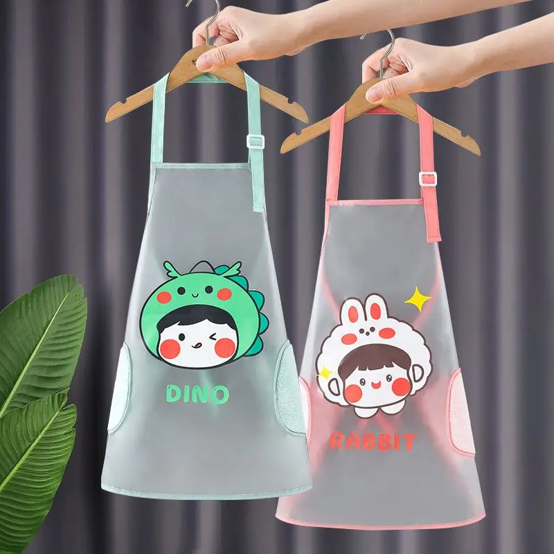 

Children's apron waterproof and oil-proof painting clothes brushing and waterproof bib children's apron 6 to 12 years old 4 coat