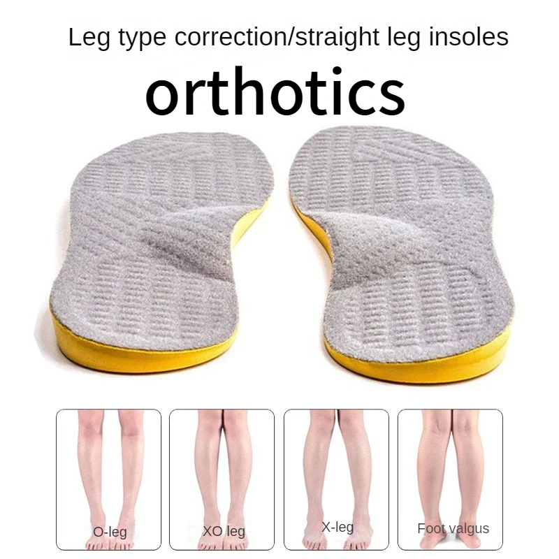 Flat Foot Orthopedic Insoles for Shoes Women Men Children X/O Type Legs Valgus Feet Correction Arch Support Orthotics Shoe Pads