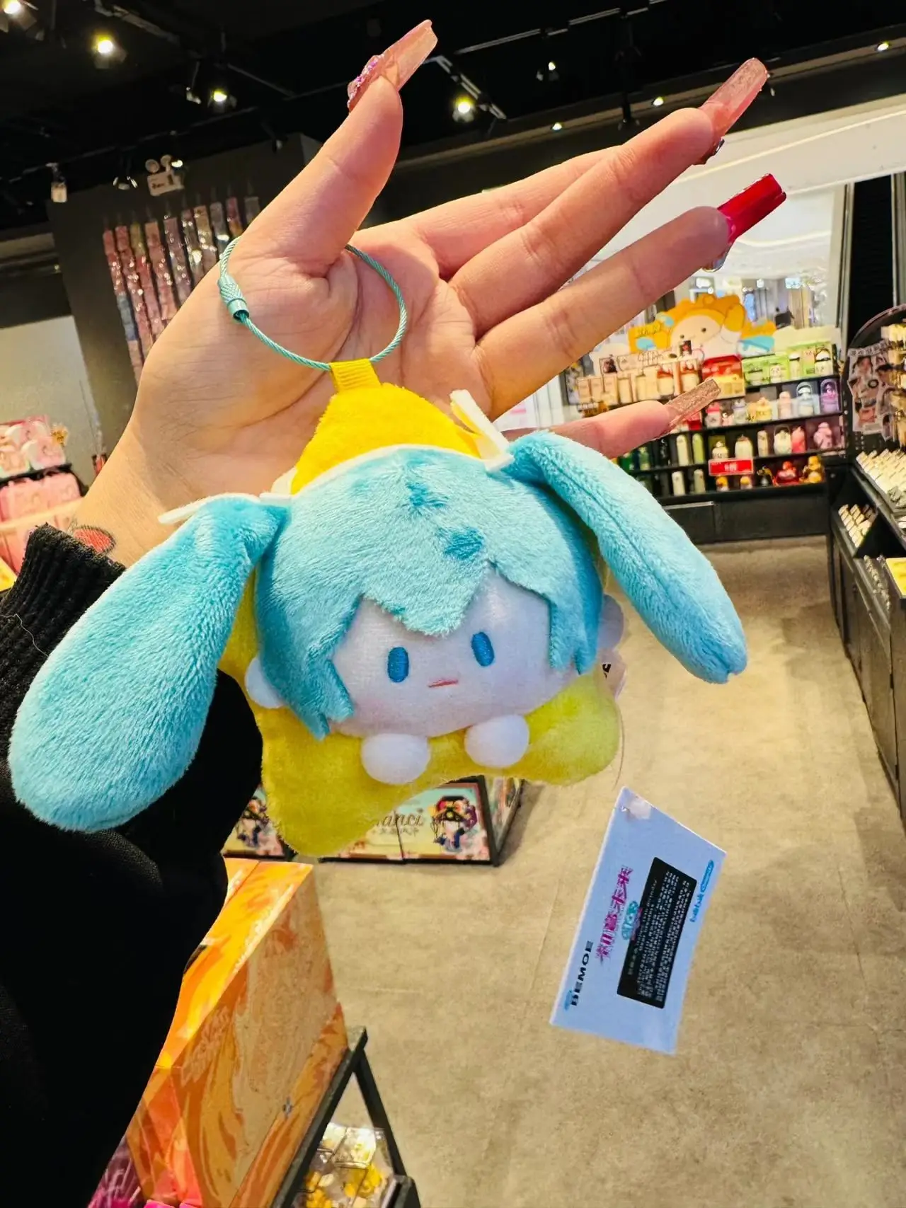 10CM 2024 New Anime Hatsune Miku Star Prayer Night Figure Kawaii Q version Star Plush Toys Doll Keychain Bag Pendant Gifts