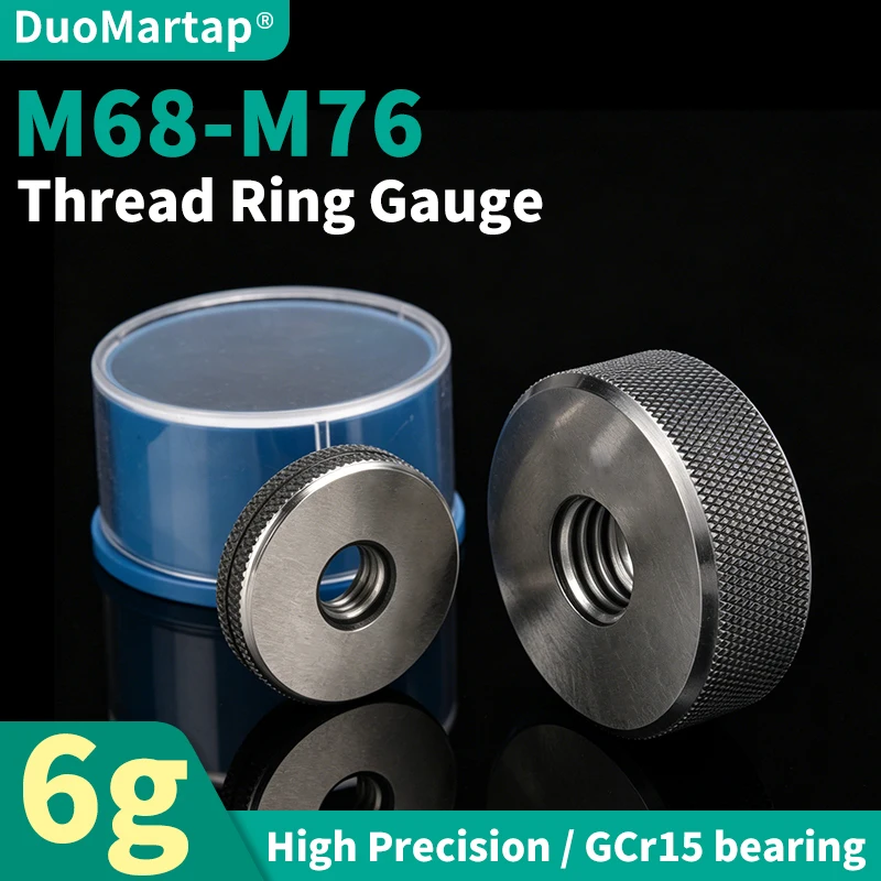 

DUO Martap 1SET(1*GO+1*NOGO) 6g M68-M76 Non-Standard Metric Fine Tooth Thread Ring Gauge Accuracy Measure Tool X1 2 3 4 0.75 1.5