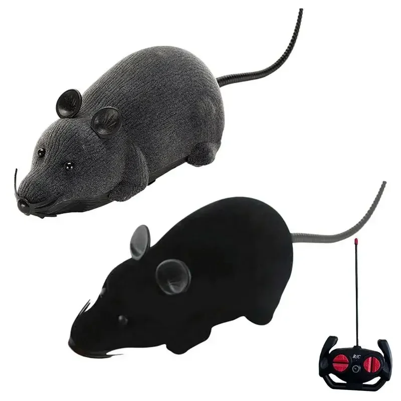 Robotic Mouse Cat Toy RC Mouse Cat Toy Squeaky Mouse Cat Toy Battery Powered Mimics Motion Of Real Prey Fun Interactive Play