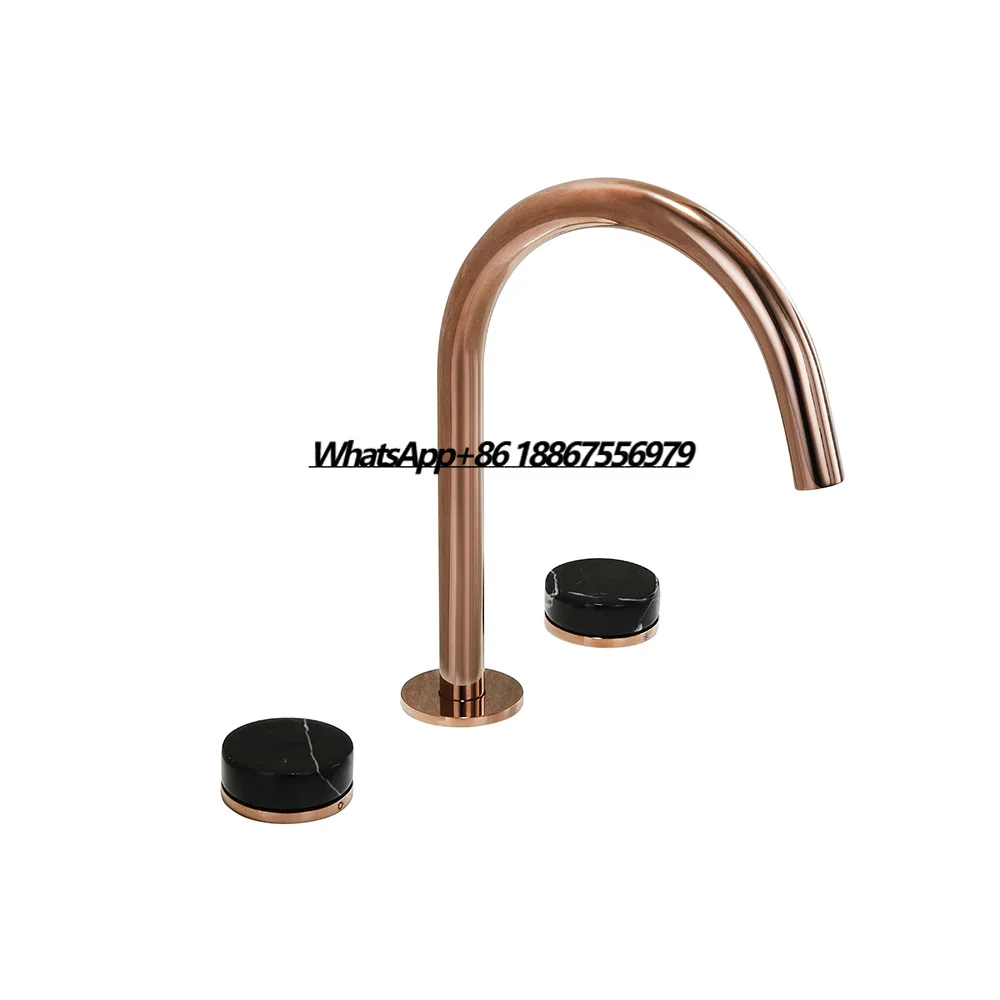 

Смеситель для воды в ванной комнате с двойной ручкой, смеситель для раковины в ванной комнате, смеситель с мраморными ручками для ванной комнаты