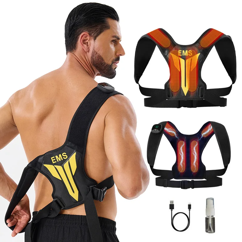 

Smart Muscle Toner Electric Muscle Stimulator Posture Corrector Men Women Vibration Stress Relief Massage USB Charge