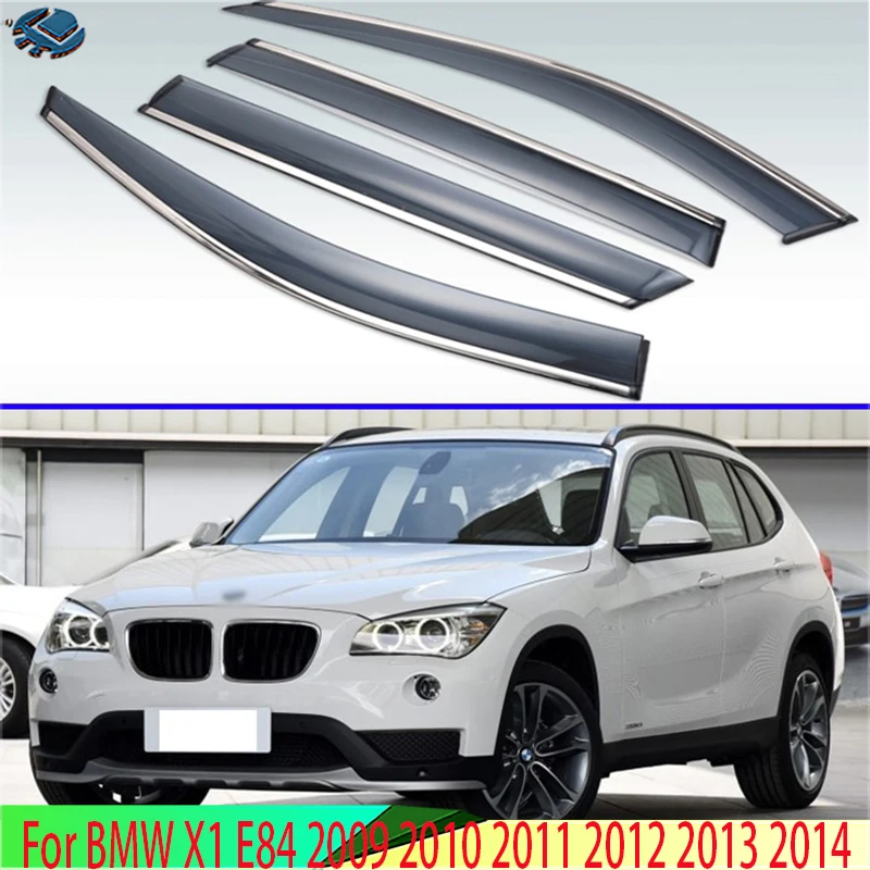 

Plastic Car Window Visors Rain Sun Visor Shield Cove Accessories 4PCS For BMW X1 E84 2009 2010 2011 2012 2013 2014