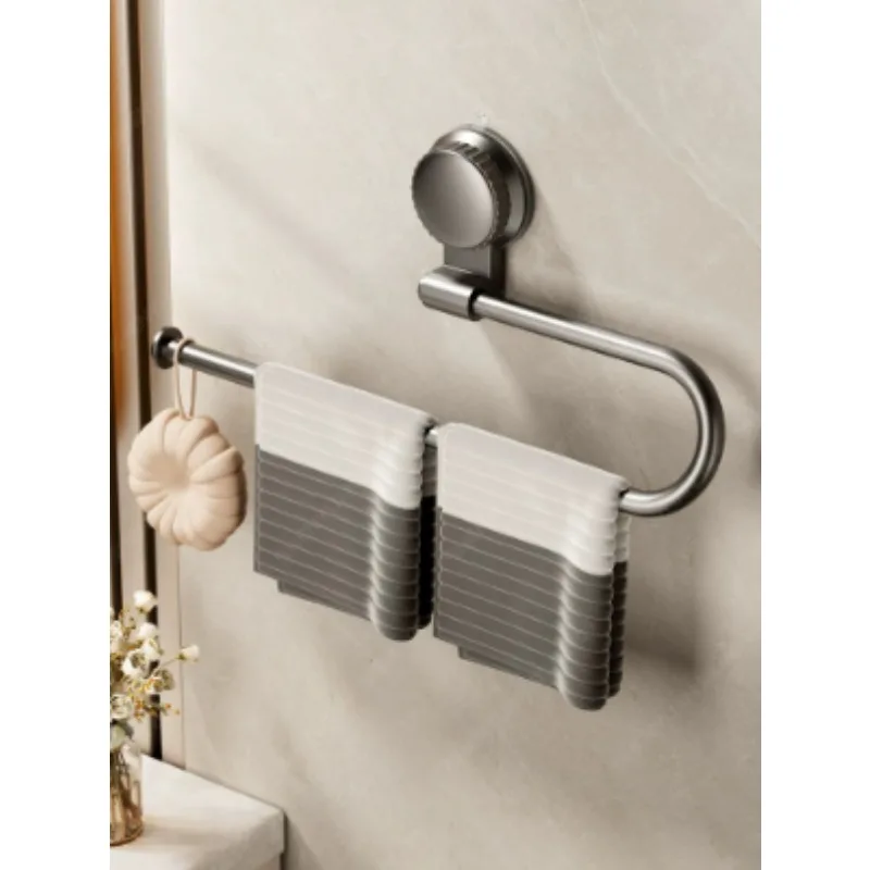Punch Free Suction Cup Paper Towel Holder Multifunctional Wall Mounted Rack for Kitchen Towel Wrap Towel Storage Organizer - view 6
