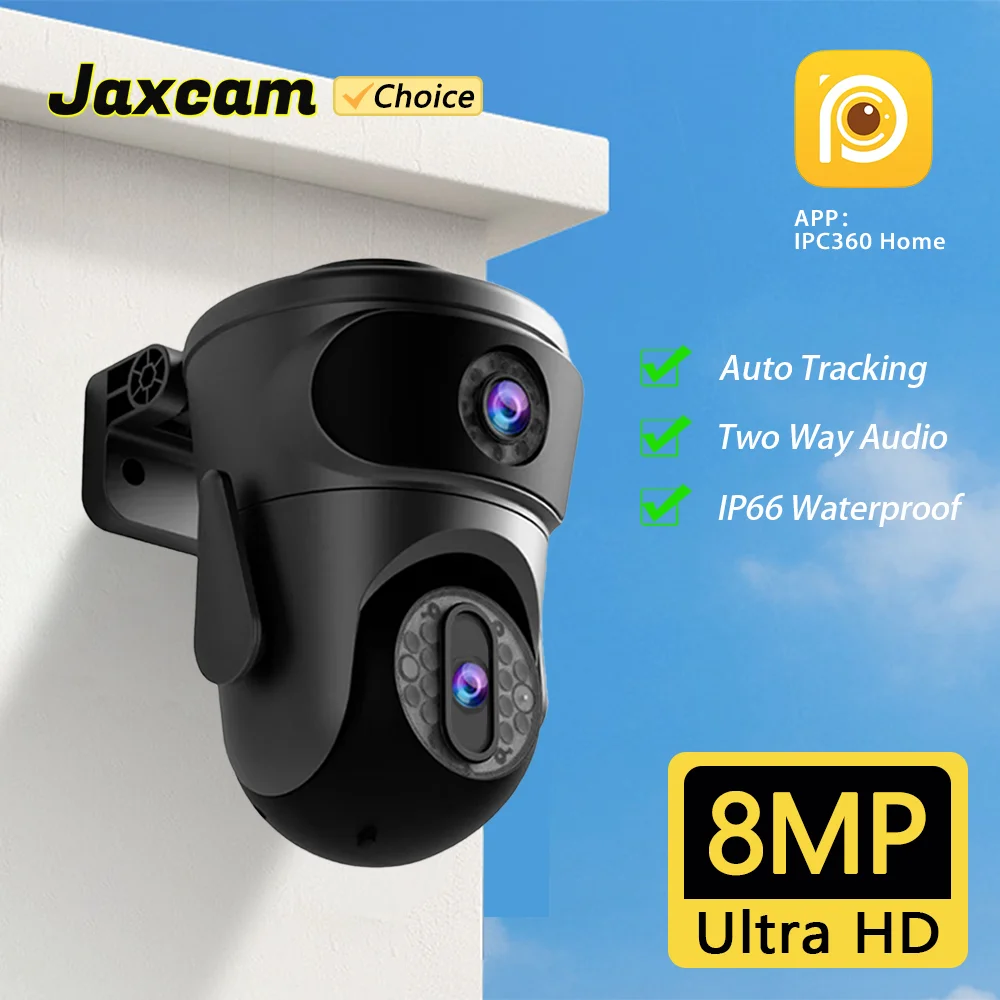 PTZ 4K 8MP WiFi Camera Auto Tracking Outdoor Indoor Smart Video Surveillance Security Protection CCTV IP Camera IPC360 Home