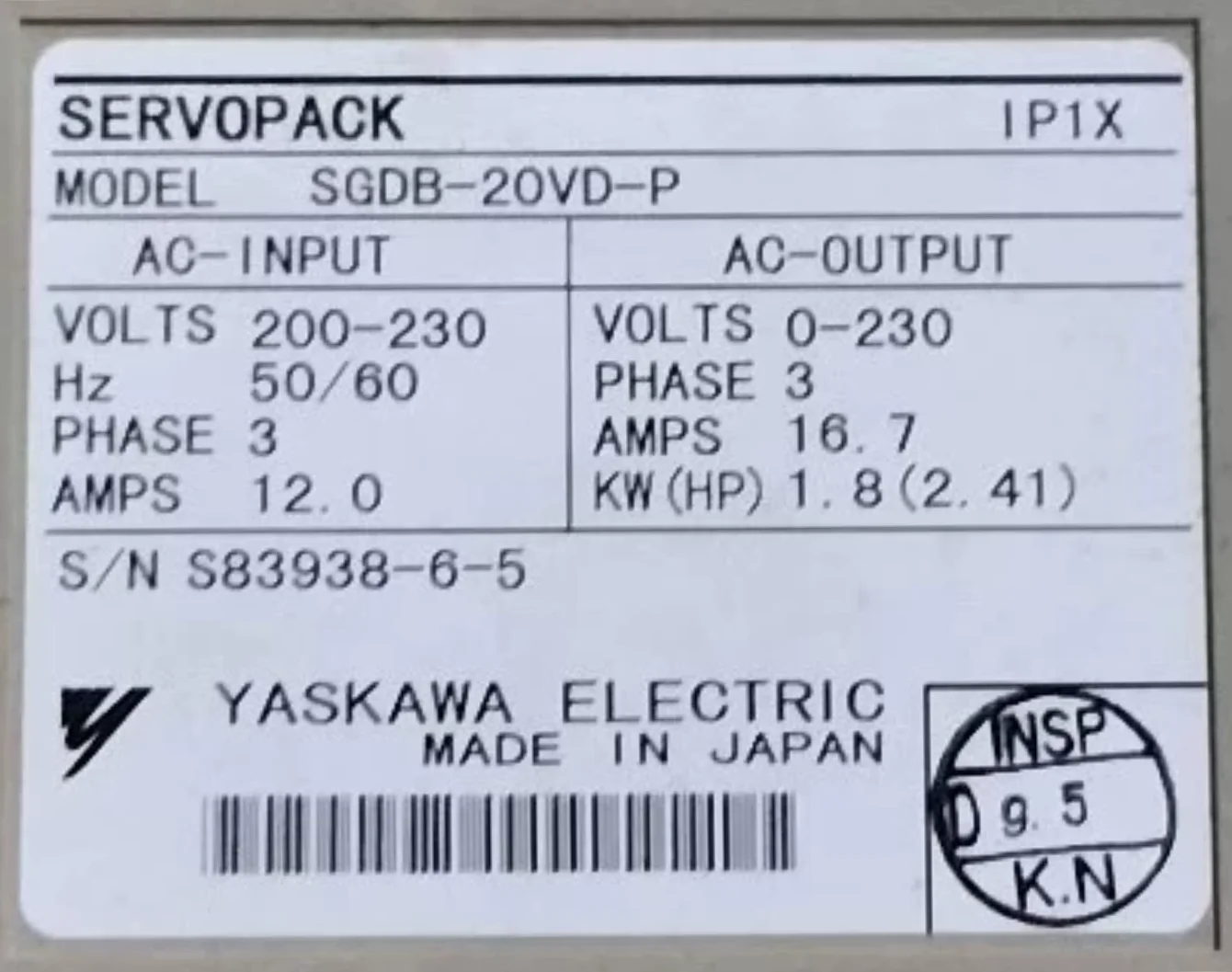 SGDB-20VD-P Brand New Servo Drive Original Genuine，Fast shipping，SGDB 20VD P