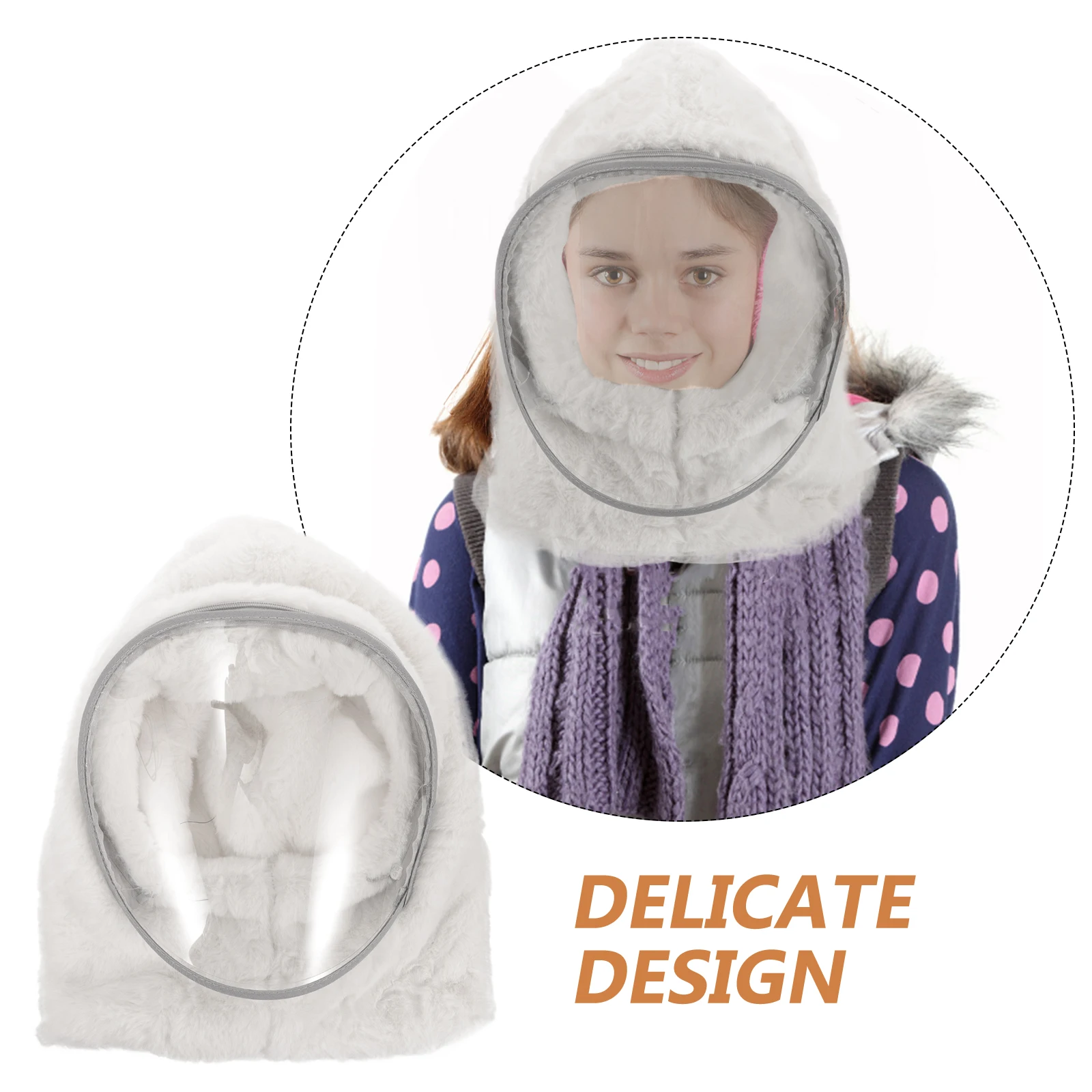 

Children Winter Hat Kids Warm Beanie Toddler Ski Mask Face Cover Ear Flap Cappuccino Outdoor Neckerchief Scarf Hood Windproof