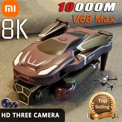 Xiaomi V68 Drone 8K profesjonalna antena HD z trzema kamerami 5G GPS unikanie przeszkód Drone Quadcopter składana zabawka UAV 10000M