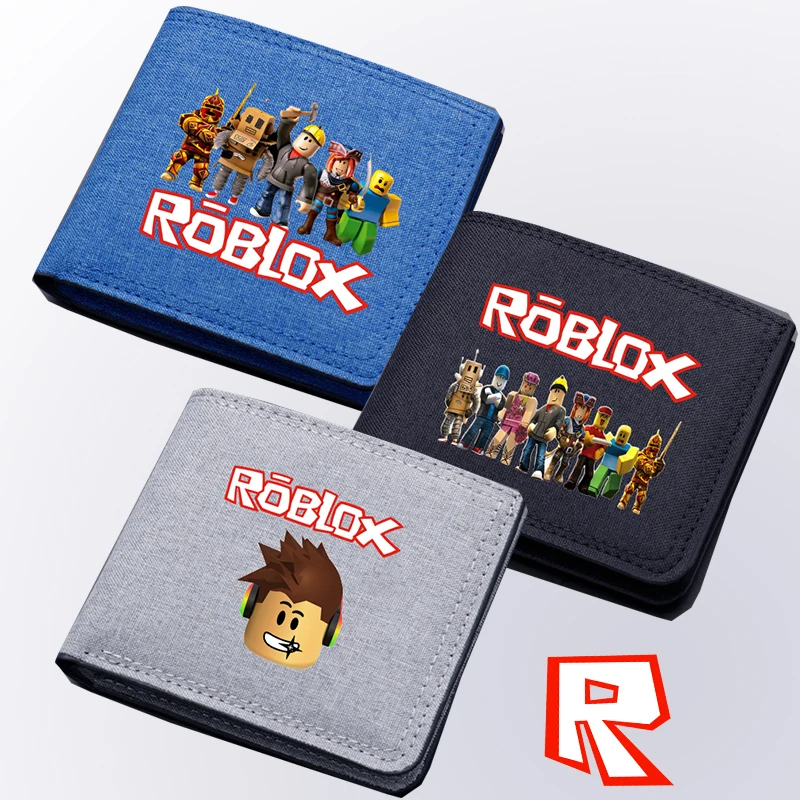 Roblox-コインの財布,子供向けの漫画のゲーム,印刷されたアニメのフィギュア,カードホルダー,収納バッグ,子供向けの短いパラグラフ,子供向けのギフト