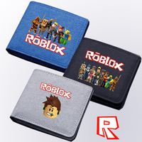 Roblox Wallet Coin Purse Cartoon Game Anime Figure Print Children Wallet Card Holder Coin Storage Short Paragraph Bag Kid Gift