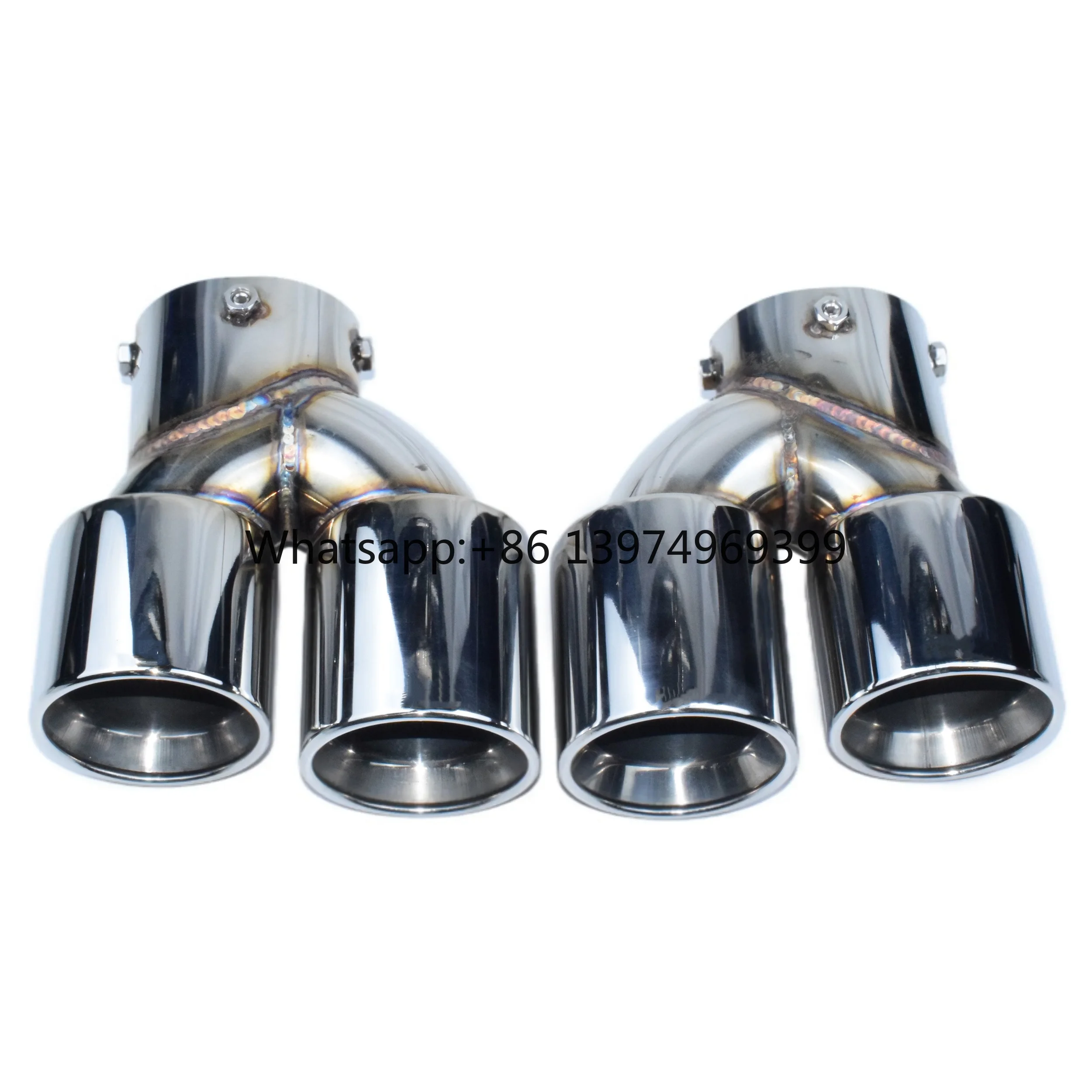 For DEX Exhaust Tips for G20 G21 G23 G42 M240i M340i M440i M Performance Stainless Steel Silver Exhaust Pipes Muffler Nozzle