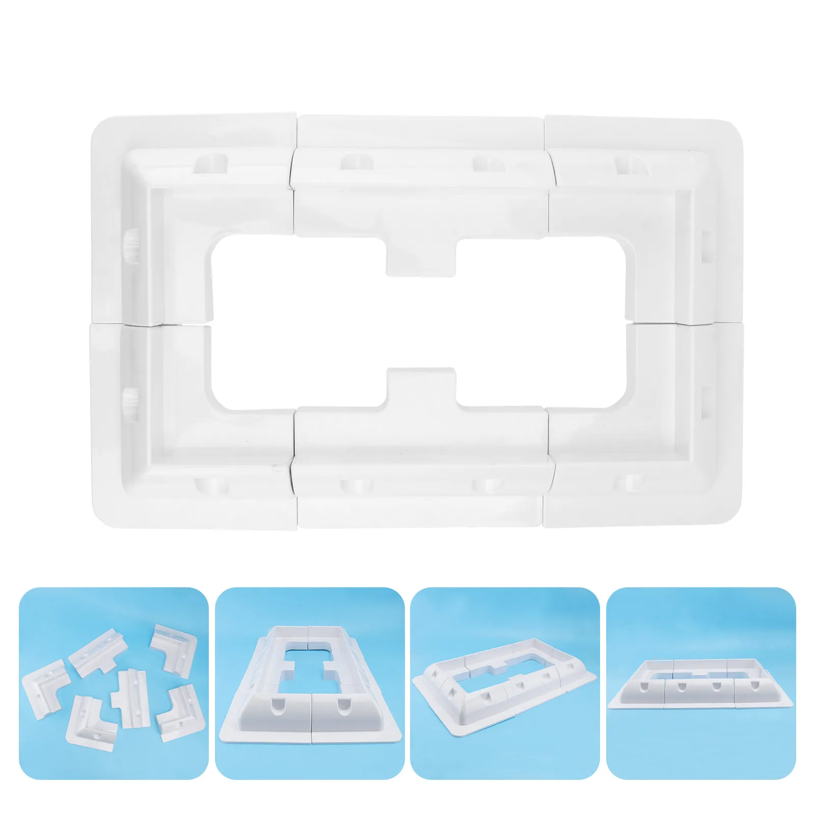 Solar Panel Mounting Brackets 1 Set ABS UV Resistant Waterproof No Drill for RV Boat Camper Flat Roof