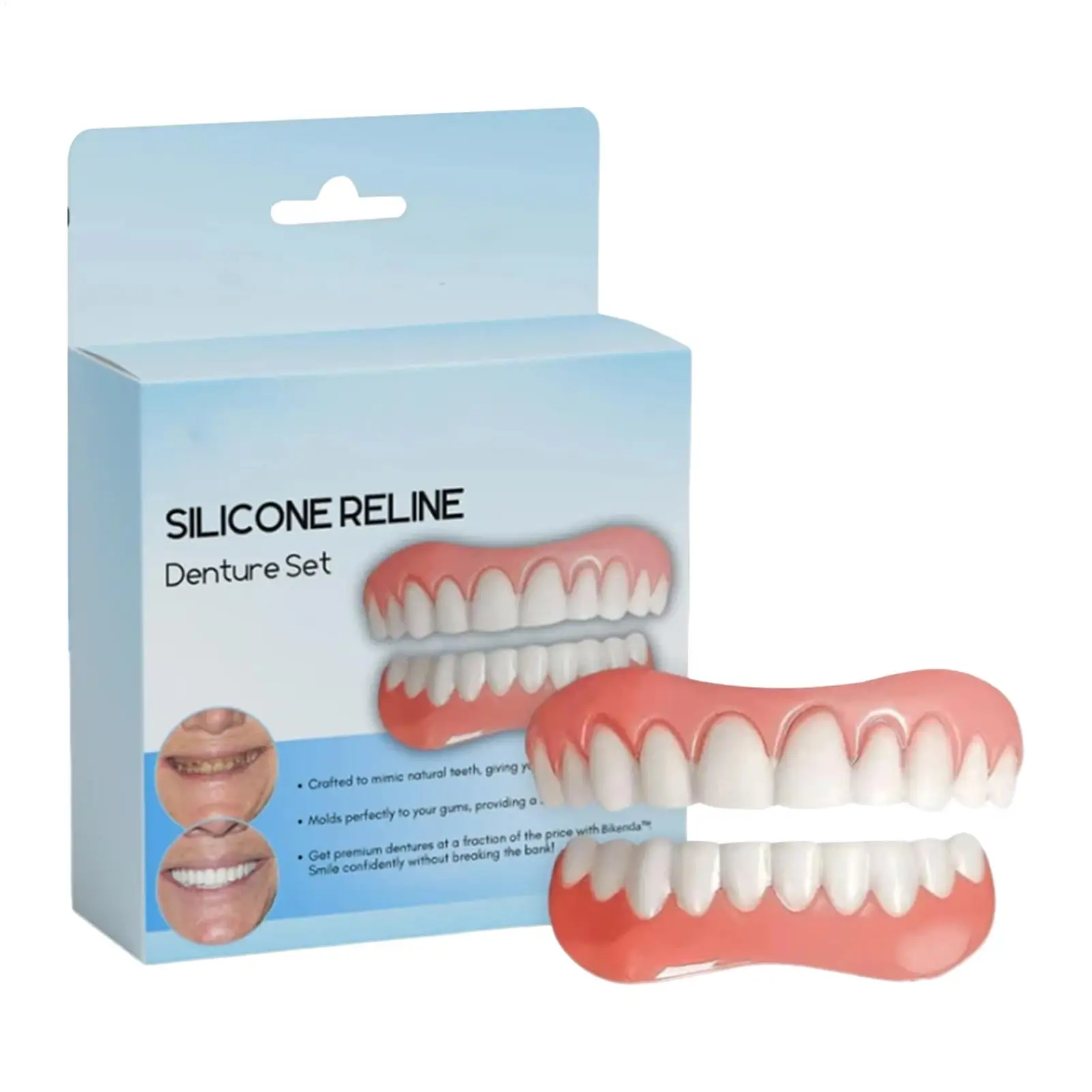 Silicone Relines Denture Set Veneers Teeth Liner Reliner Men Women Veneers Teeth Liner Reliner Men Women Upper Lower Silicone
