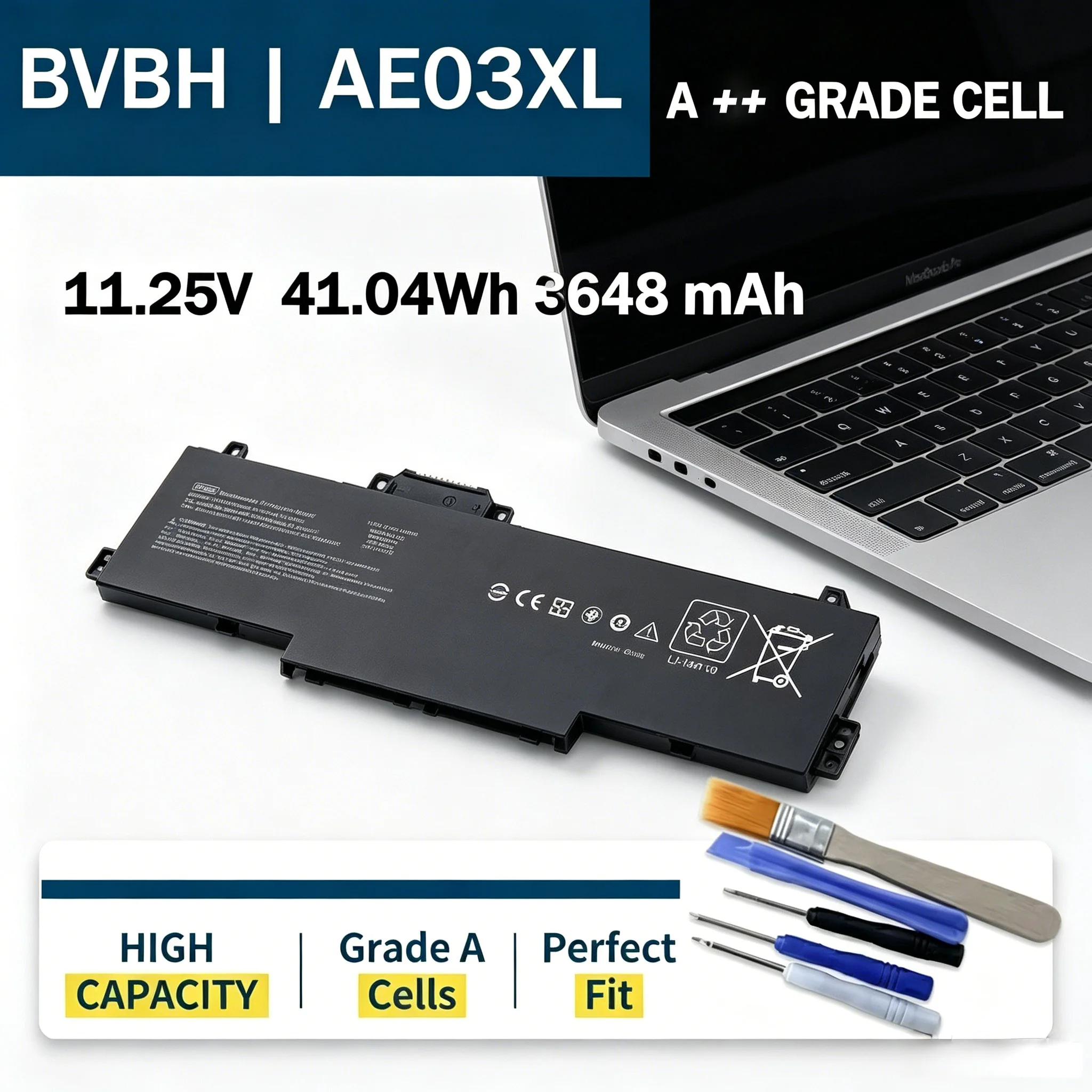 AE03XL Laptop Battery For HP 240 250 255 G10 14-EE 14-EM 15-FC 15-FD HSTNN-AB1B N21969-005 N20951-171 3648mAh Replacement Parts