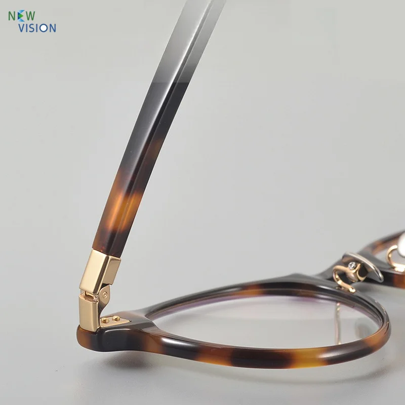 Acetate Eyeglass Frame Women New High-quality Retro Optical Myopia Glasses 360 Degree Rotating Legs Men Computer Office Eyewear