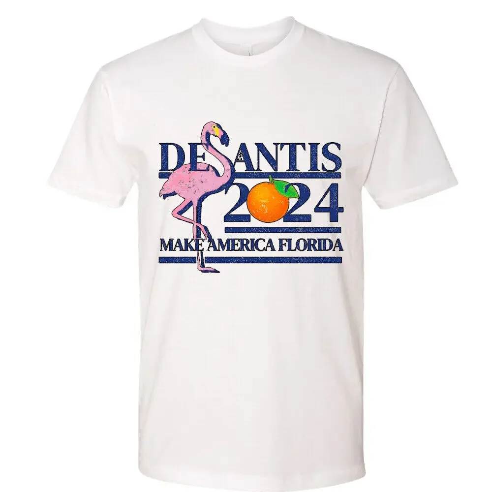 DeSantis 2024 Make America Florida Unisex T shirt Flamingo Orange Election